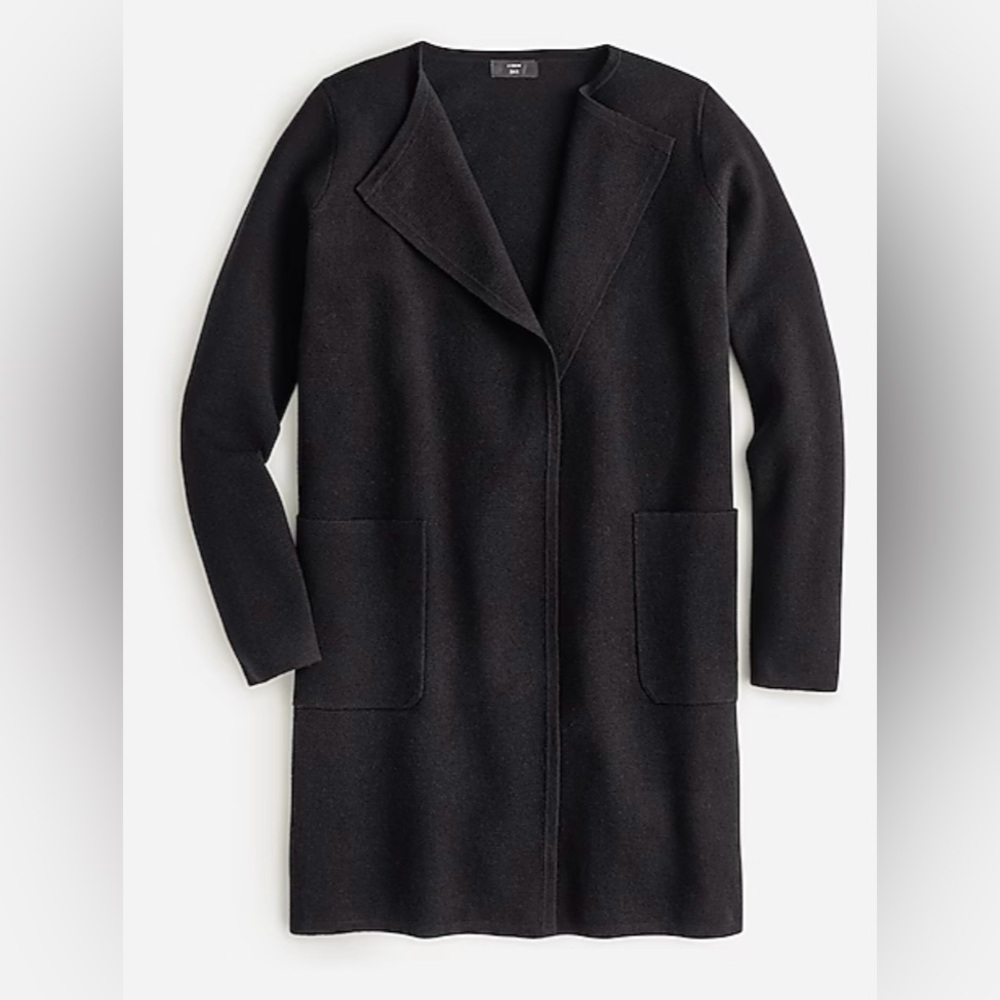 J Crew Juliette collarless sweater blazer